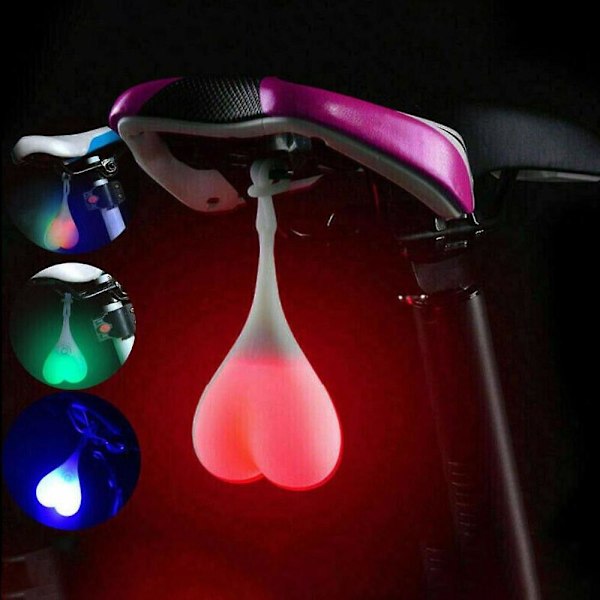 LED Sykkellys Hjerteformet Vanntett Sikker Advarsel Mtb Sykkel Baklys Ball Egg Natt Advarsel Usb Oppladbar Sykkel Baklykt