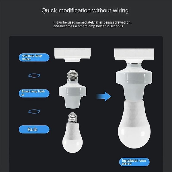 Tuya Wifi Smart E27 E26 Smart Light Adapter Smart Lamp Holder Base til lampe Led Light Bulb Adapter