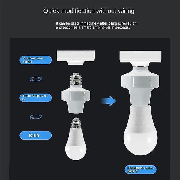 Tuya Wifi Smart E27 E26 Smart Lysadapter Smart Lampeholder Base For Lampe Led Lyspære Adapter