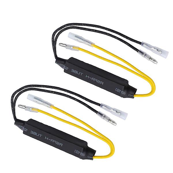 2 stk. 12v 21w Motorcykel LED Blinklys Dekoder Modstand Dekoder Modstand Dekoder Belastningsafkodning Modstand
