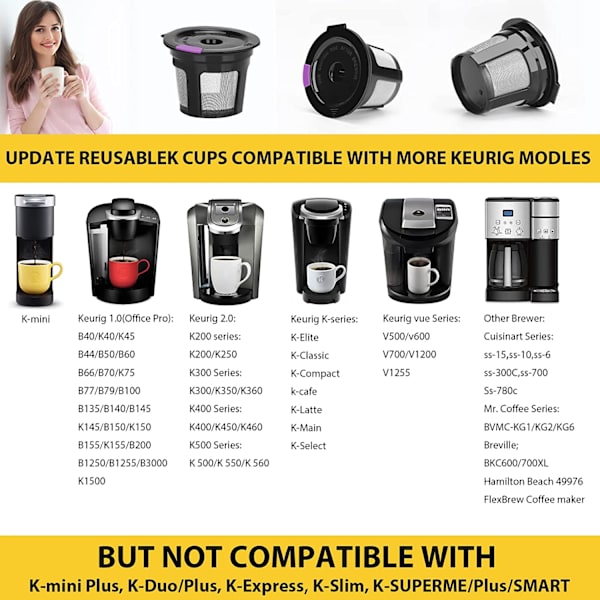 Återanvändbara K-Cup Kaffe Filter 6-pack