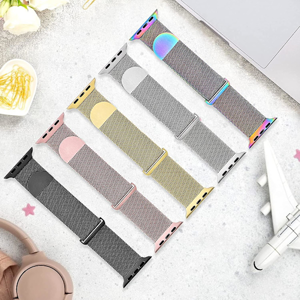 Metallbånd i rustfritt stål kompatibelt med Apple Watch-bånd 42 mm 44 mm 45 mm