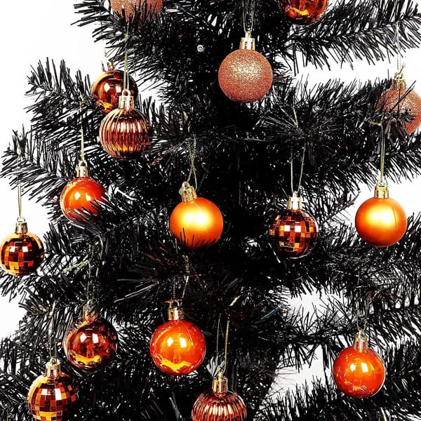 Julekulepynt for juletreet, forhåndstrengte, oransje