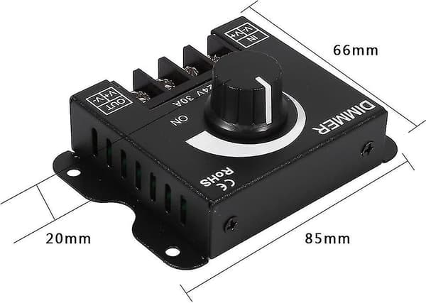 Dæmpningscontroller, 12v-24v 30a Led-switch Manuel Betjening Led-strip Monokrom