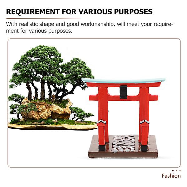 2 stk japanske Torii-port håndverk Mini Torii-port dekorasjoner Mini hus Torii-port ornamenter