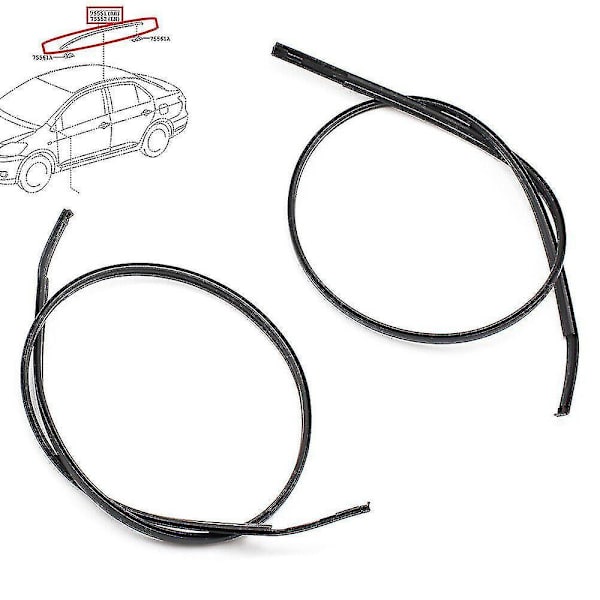 Vänster och höger sida takdropplist trim för 2006-2016 Toyota Yaris Hatchback