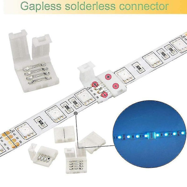Connector Kit til 5050 10mm 4-bens RGB, 2-vejs Splitter, DIY Tilbehør til RGB-forbindelse