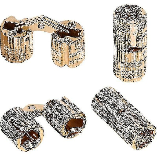 Cylindergångjärn Osynligt gångjärn Mässing fatgångjärn för gör-det-själv smyckeskrin Handcraft (12mm) 4st