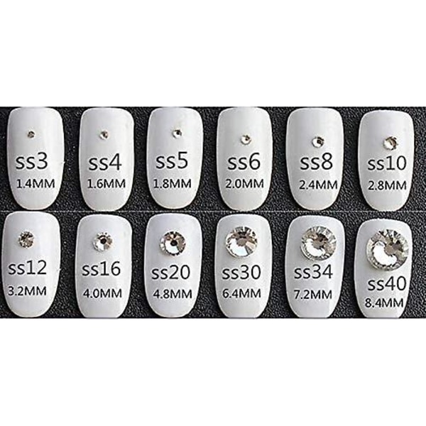 Liimakorjattavat litteät strassit lasitimantit (ss20 576 kpl) 4,8 mm