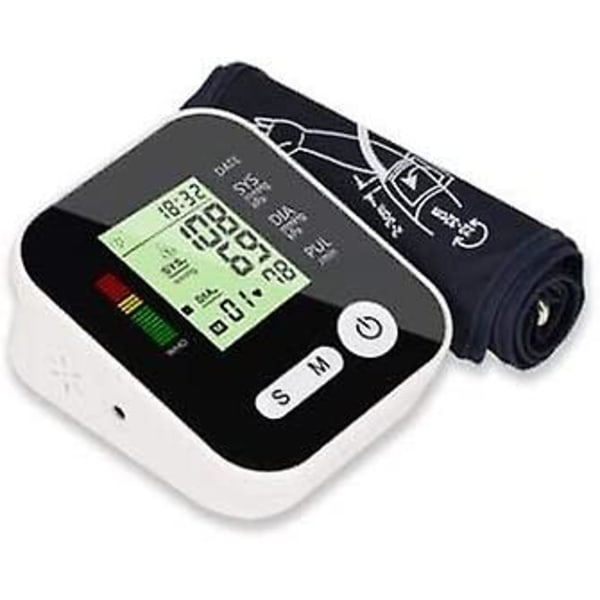 Automatisk digitalt blodtryksapparat til overarm - blodtryksmåler med manchet - sphygmomanometer