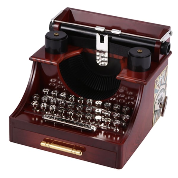 Koti Retro Vintage kirjoituskone Musiikkilaatikko Huone Toimisto Mekaaninen Sisustus Lapset Retro Musiikkilaatikko
