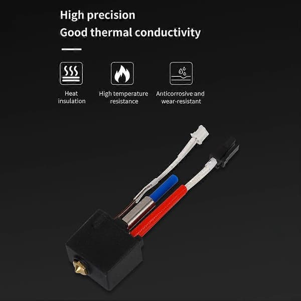 For 2 Hotend Sett 24V 60W Varmeelement Ekstruderhode Messingdyse for 2 Neo/Max/Plus 3D-printer