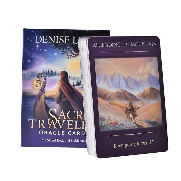 52 kortdæk og guidebog Hellig rejsende til Oracle engelsk tarot