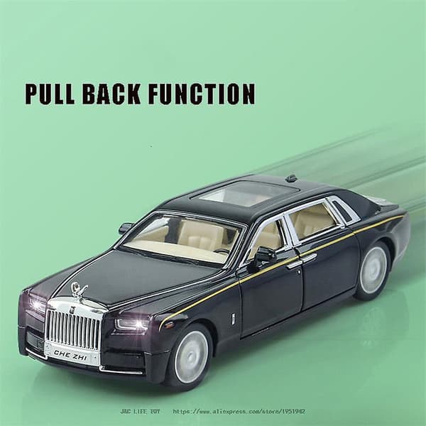 1/32 Legering Diecast Rolls-Royce Phantom Model Legetøjsbil Simulering Diecasts & Legetøjsbiler Lydlys Samling Legetøj Til Drengegave