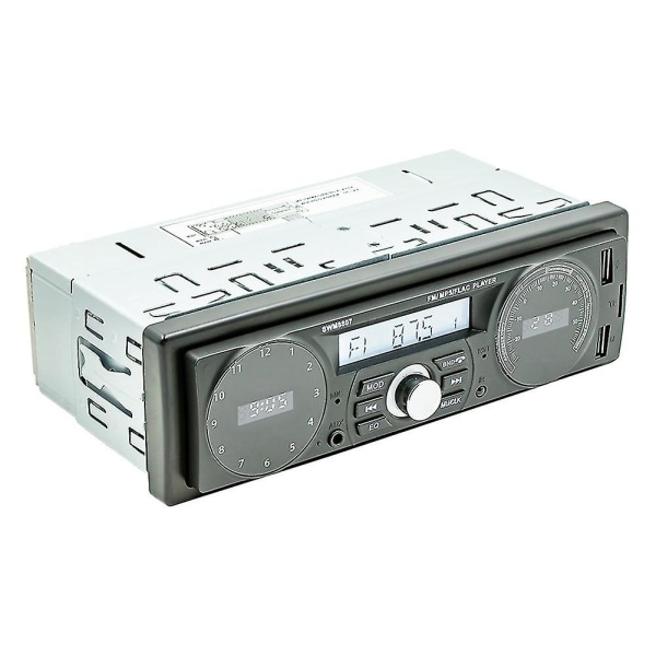 1din bilstereo Mp3-afspiller i instrumentbræt bilradio Bluetooth Usb/ Aux indgangsopladning med ur og temperatur