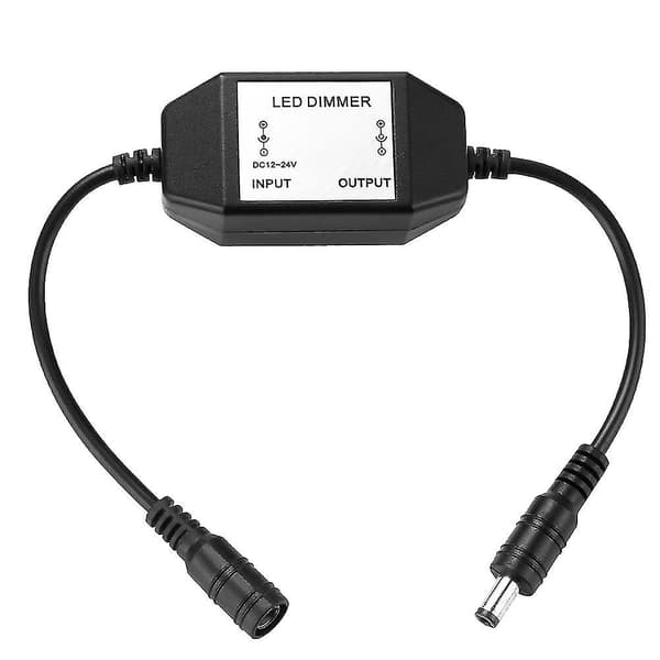 Lysdimmer, DC 12v-24v Dimmerbryter for stripelys, Sin