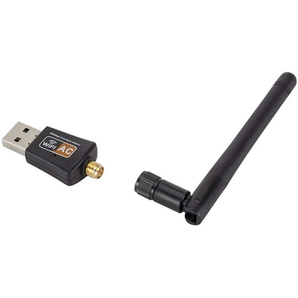 Ac Dobbeltbånd Trådløs Usb-adapter Wi-fi Dongle Adapter Med 2dbi Antenne Støtte Windows Xp