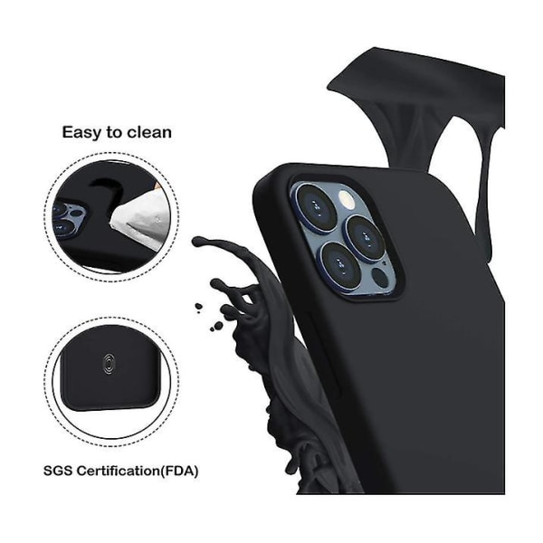 Chronus on yhteensopiva Iphone 12 case ja Iphone 12 Pro case kanssa, jossa on 2 * karkaistua lasia näytönsuojaa, musta