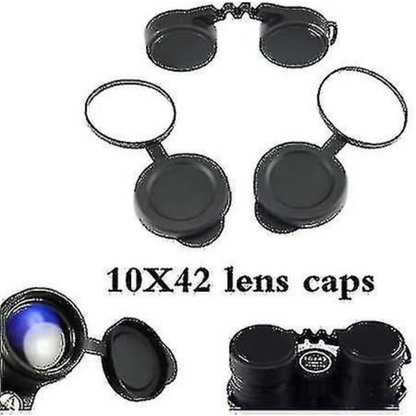 10x42 gummilinsedeksler for kikkert + regnbeskyttelse, objektive optikkbeskyttelsesdeksler