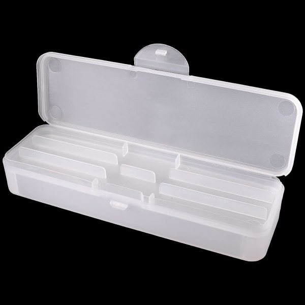 Dobbeltlags personlig opbevaringstaske til professionelle neglekunstpenne, neglebørste, værktøj (frosted hvid)