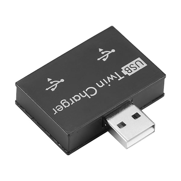 USB 2.0 Lättviktsdelare Hög Rotationsbar Laddningshubb Tvilling