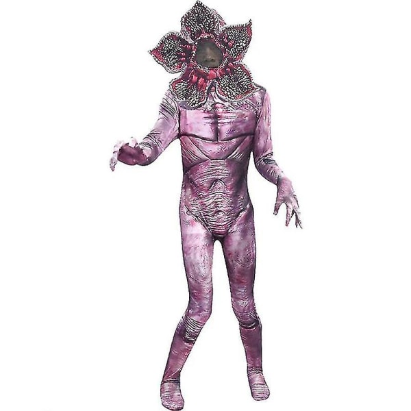 Stranger Things Demogorgon The Monster Costume Scary Halloween Fancy Dress Up Kids Jumpsuit Cosplay With Mask For Boys Girls 5-13 Years_aw