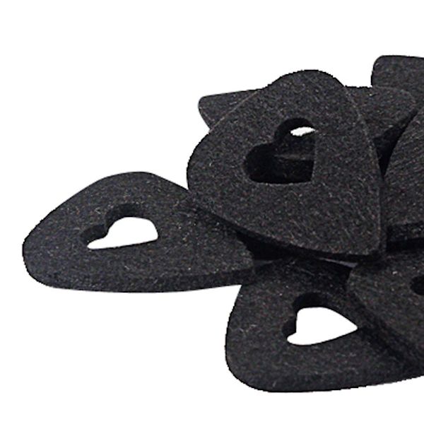 10 stycken gitarr ukulele filt dyna filt plektrum för gitarrdelar svart