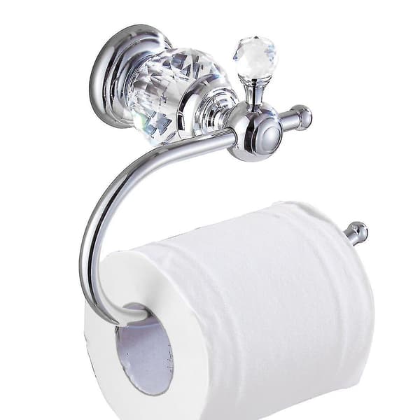 Crystal Series Messing Toiletpapirholder, Poleret Krom
