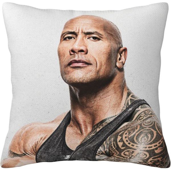 Dwayne Celebrity Johnson Lin Pyntekutt Dekorative Puter Putertrekk Kvadrat Putetrekk Gulvputetrekk, Sofaputer, Putetrekk -[A5295]