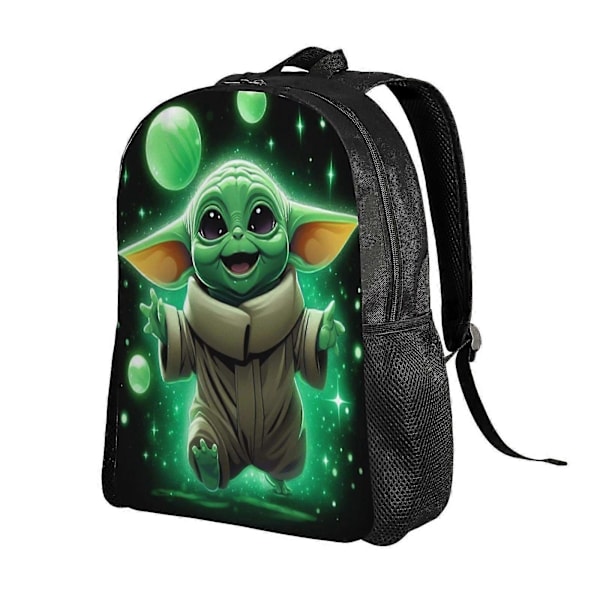 Baby Yoda Ryggsäckar för Pojkar Flickor Laptopväskor Lätt Durable Ryggsäck Skolväska för Tonåringar Grundskolan Mellanskolan Bokväska-SYS894