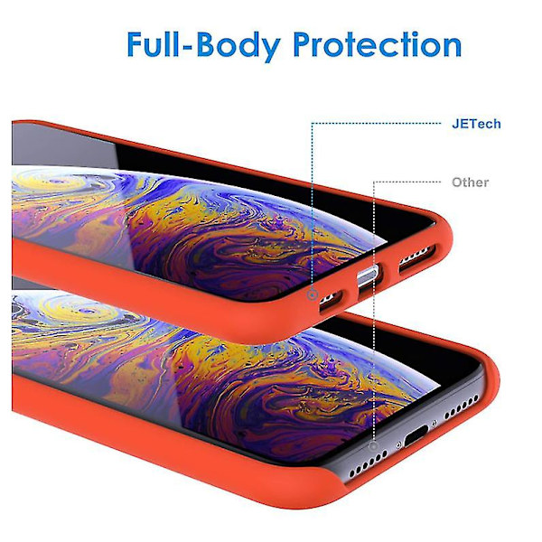 Chronus silikone cover til iPhone Xs Max 6,5 tommer, silkeblød berøring, fuld beskyttelse af iPhone Xs Max cover (krydret orange)
