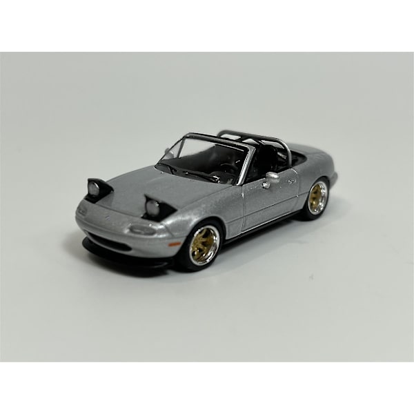 Mazda Miata Mx-5 Tuned Version Silver Stone Metallic Lhd 1:64 Mini Gt Mgt00407l