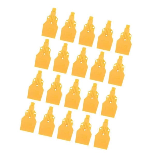 20x Platt Vind Jet Luftblåsare Luftmunstycke Spray 3 Hål 1/4\" Bspt Gul