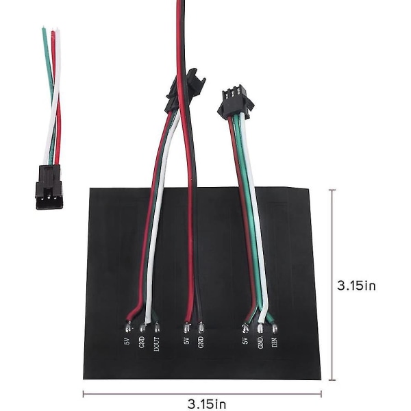 Ws2812b LED-strimmel 8x8 digitalt panel Sp110e Bluetooth-styring