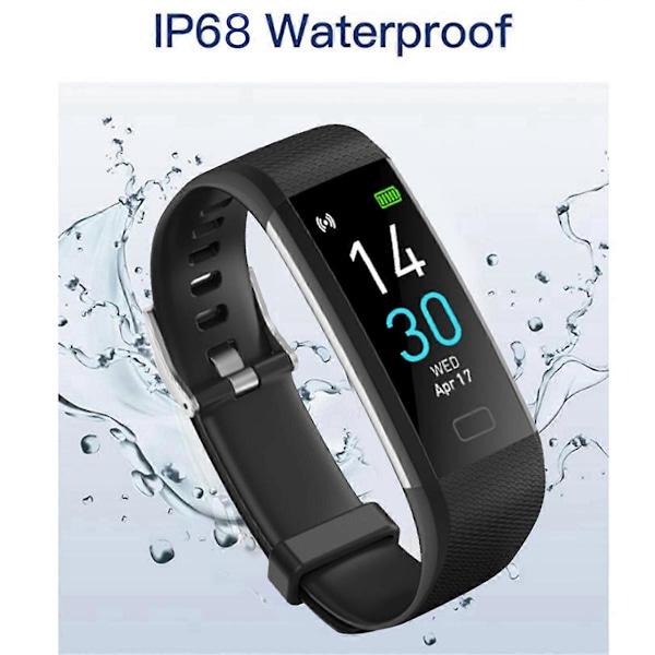 Fitness Pedometer Ur Smartwatch uden Bluetooth og App - Trin tæller, Søvnmonitor og Kalorie Tracker (Sort)