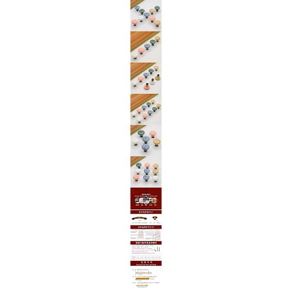 10-pack keramiska knoppar, dekorativa knoppar, lådskåp