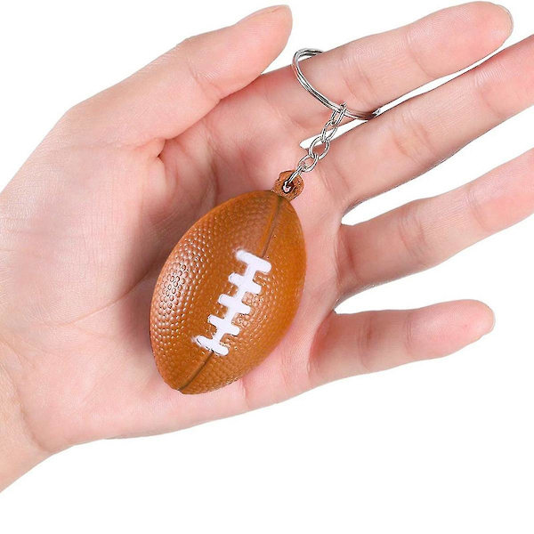 30-pack Rugbyboll Nyckelringar för Festpresenter, Rugby Stressboll, Skolkarnevalspris, Sportcenter