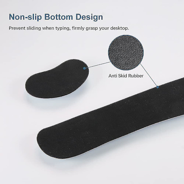 Handledsstöd med skrivbordsmatta för tangentbord och mus Ergonomisk halkfri dator