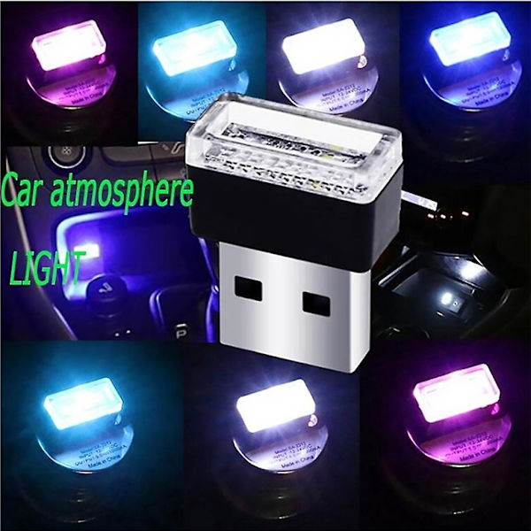 Auton USB-LED-yölamppu avustettuna yöllä