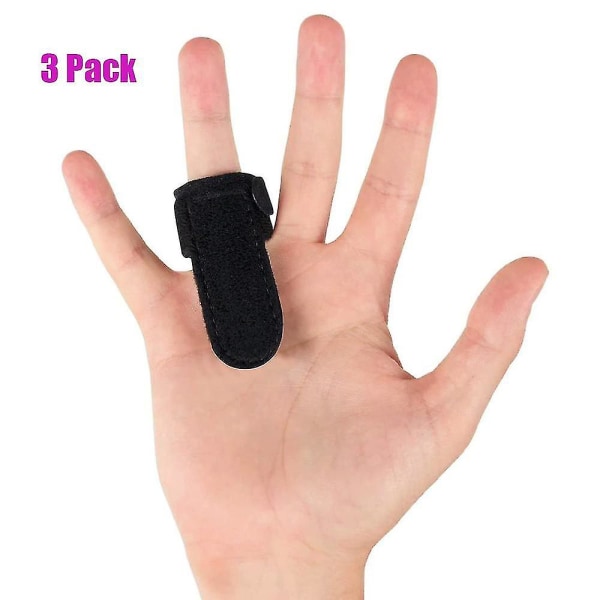 3-pack triggerfingerskena - stödstag för mitten, ring, index, tumme och pink - räta ut böjd, böjd, låst och stenoserande tenosynovit