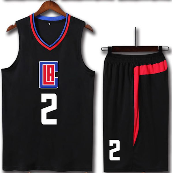 Los Angeles Clippers Leonard 2 Basketball Jersey T-skjorte sett 2XL