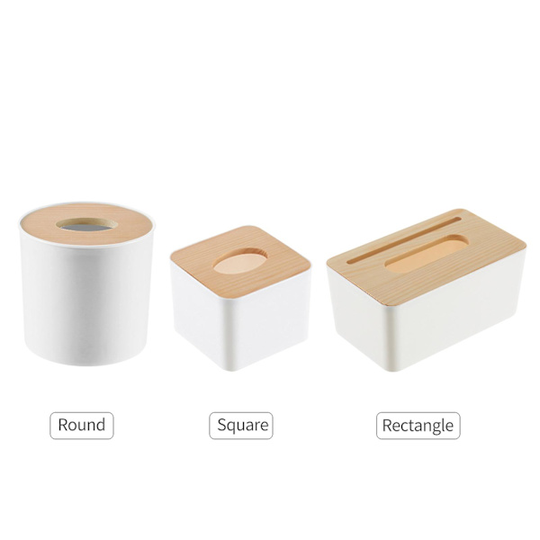 Type 1 Rund Papirhåndklæde Dispenser Træ Servietboks Cover Holder Bordplader Badeværelse Toilet Servietboks Hjem Køkken Papir Ekstraktion Dispenser