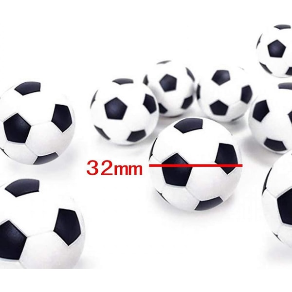 20 X Plast Fotball Bord Baller Bordplate Fotball tilbehør 32mm