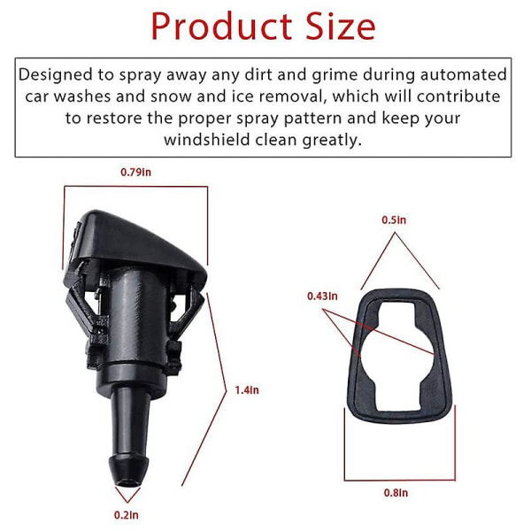 Vindusspylerspraydyse for Chrysler Dodge Jeep 4805742ab, 5116079aa