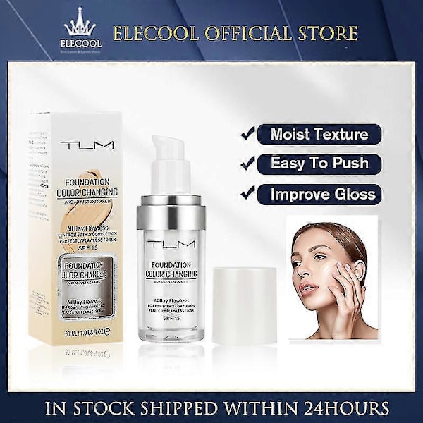 TLM Makeup - Magic Flawless Färgskiftande Foundation för Perfekt Hudton