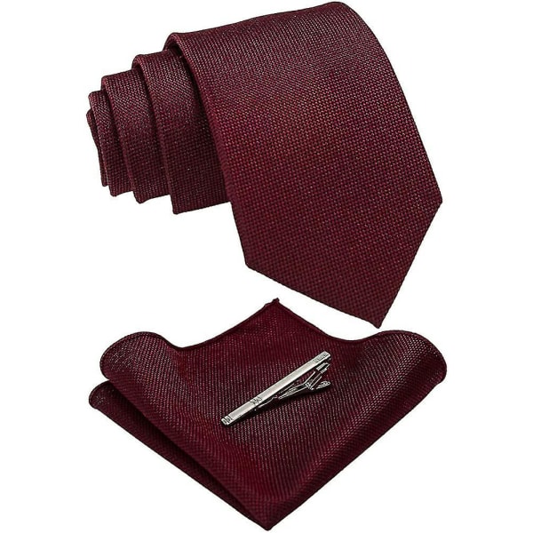 Menns slips Klassisk bomullsrutete flerfarget Inkludert firkantet slips i lomme