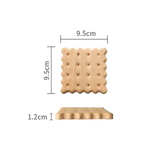 Hmwy-1pc Träkex Platsmatta Kopphållare Fyrkantig Kakform Trä Dryck Underlägg Bricka Tekanna Mugg Platsmattor Hem Matsal Bordsdekor