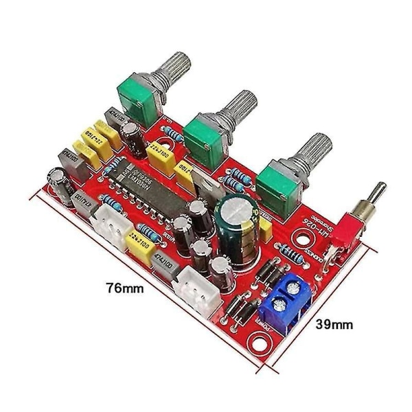 Lm1036 Op-amp Hifi Forforstærker Pre-forstærker Lydstyrke Tone Diskant Loudness Kontrolkort Forforstærker Fini