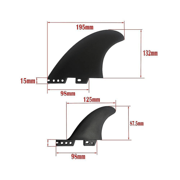 Surfboard Fibreglass Fin Ii Double Tab Surf Boards Shortboard Surfboard Fin Surfing Accessory