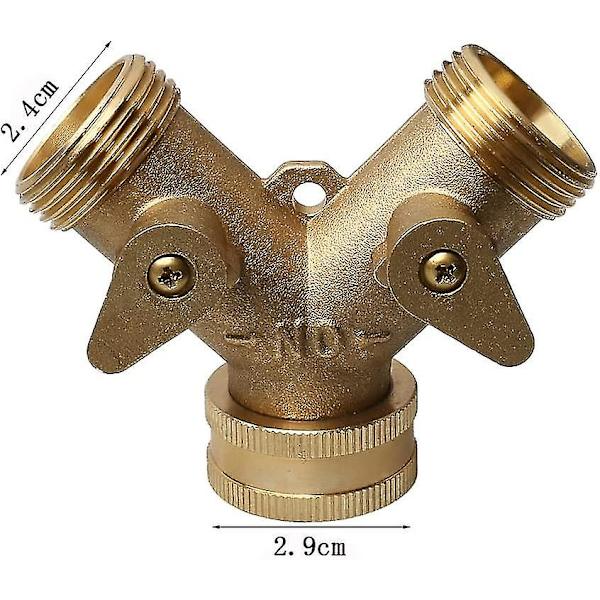 2-veis Y-formet dobbel vaskemaskin kran - Messing slange dispenser med justerbart håndtak